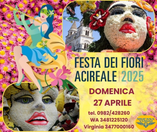 FESTA DEI FIORI DI ACIREALE 2025 VIAGGI DI GRUPPO IN BUS